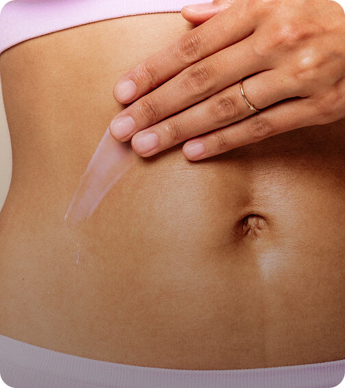 Close-up of whipped purple Dream Body crème